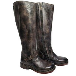 Bed Stu Glaye Lug Women Boots Leather knee high back zipper 7 EUC